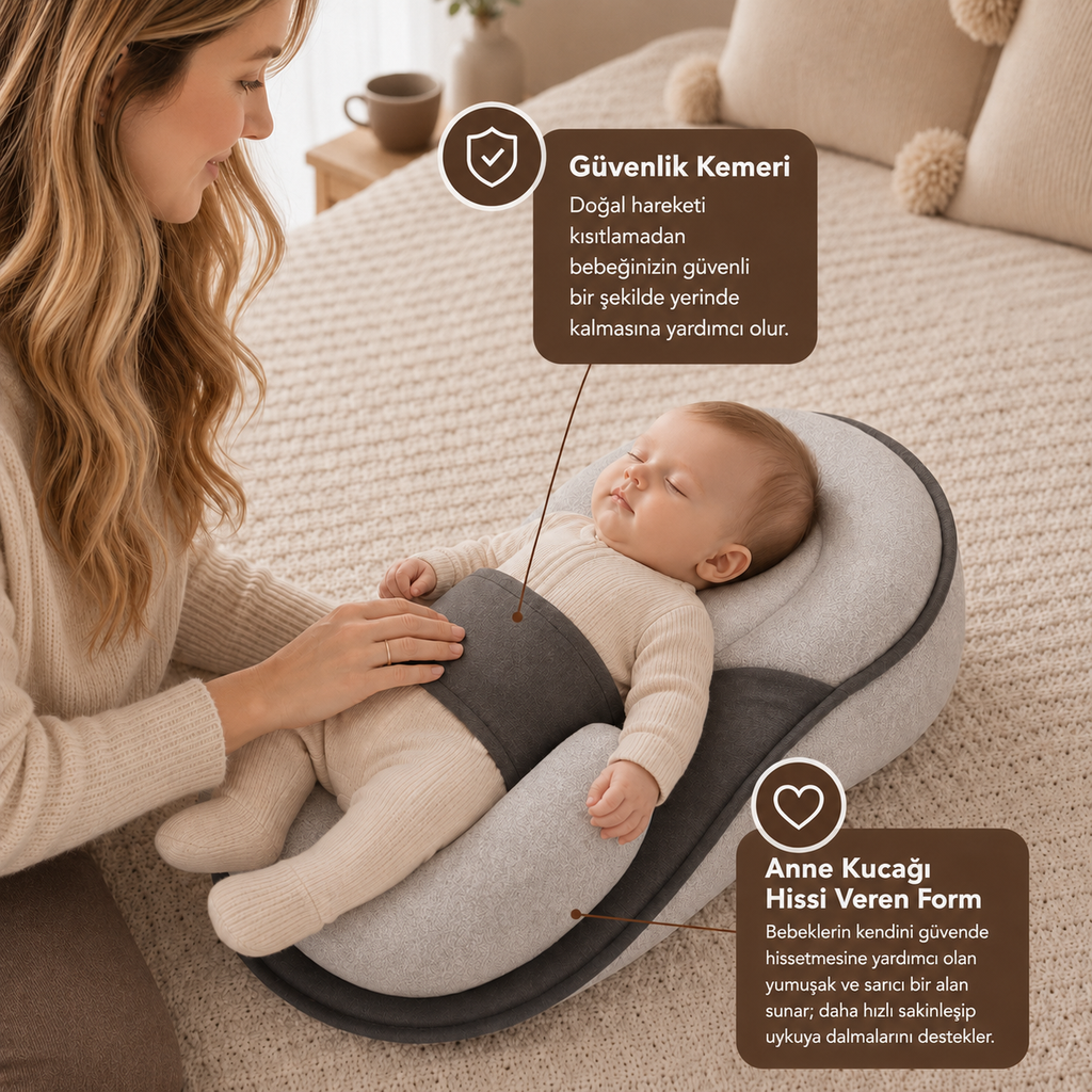 Bebiko™ ComfortNest – Reflü ve Süt Çıkarmaya Karşı Konforlu Destek