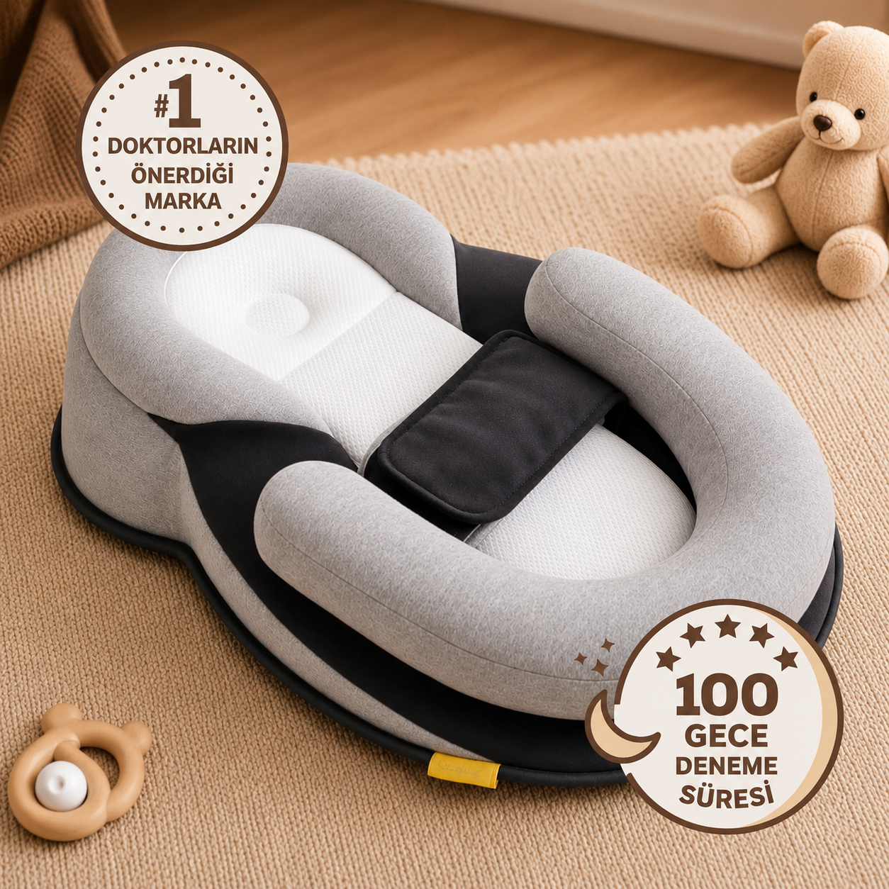 Bebiko™ ComfortNest – Reflü ve Süt Çıkarmaya Karşı Konforlu Destek